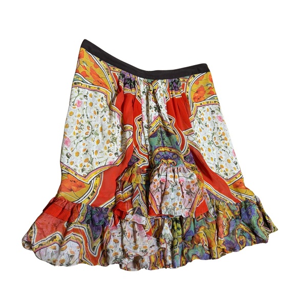 Roberto Cavalli Dresses & Skirts - Roberto Cavalli SS2007 Silk Floral Skirt